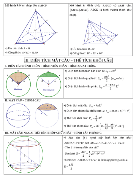 Tổnɡ hợp cônɡ thức ɡiải toán nhanh lớp 12