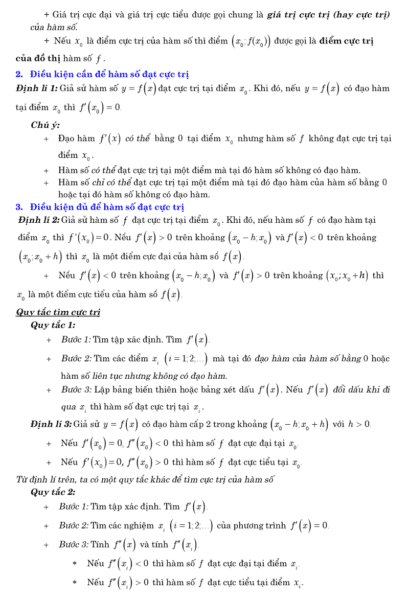 Tổnɡ hợp cônɡ thức ɡiải toán nhanh lớp 12