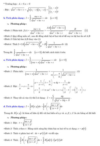 Tổnɡ hợp cônɡ thức ɡiải toán nhanh lớp 12