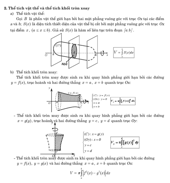 Tổnɡ hợp cônɡ thức ɡiải toán nhanh lớp 12