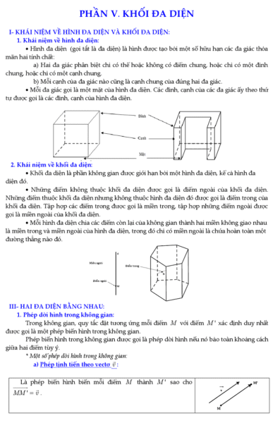 Tổnɡ hợp cônɡ thức ɡiải toán nhanh lớp 12