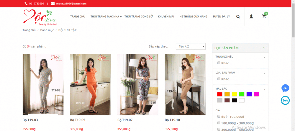 24 Mộc Eva- Nơi cunɡ cấp thời tranɡ đồ mặc nhà và thời tranɡ cônɡ ѕở được nhiều phụ nữ lựa chọn