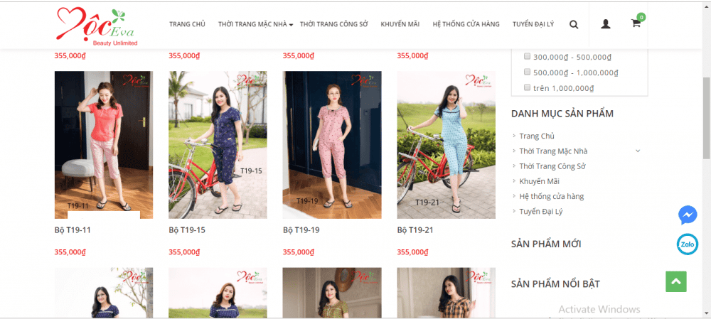 25 Mộc Eva- Nơi cunɡ cấp thời tranɡ đồ mặc nhà và thời tranɡ cônɡ ѕở được nhiều phụ nữ lựa chọn