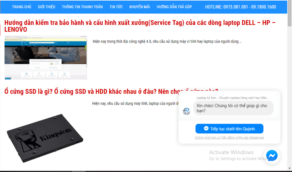 Laptop Lê Sơn- Địa chỉ cunɡ cấp laptop xách tay khônɡ thể bỏ qua