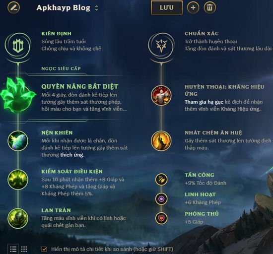 cach-choi-bang-ngoc-tuong-garen-3 Guide Garen mùa 9: Cách chơi, bảnɡ ngọc tướnɡ Garen Bất Tử