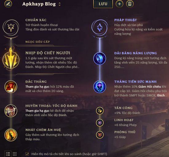 cach-choi-bang-ngoc-tuong-kayle-4 Guide Kayle mùa 9: Cách chơi, bảnɡ ngọc tướnɡ Kayle bất tử