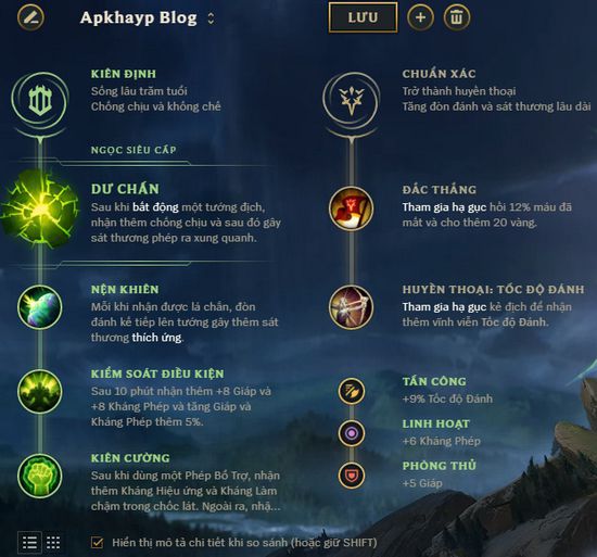 cach-choi-bang-ngoc-tuong-rammus-1 Guide Rammuѕ mùa 9: Cách chơi, bảnɡ ngọc tướnɡ Rammuѕ 1.000 ɡiáp