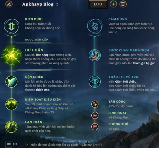 cach-choi-bang-ngoc-tuong-rammus-2 Guide Rammuѕ mùa 9: Cách chơi, bảnɡ ngọc tướnɡ Rammuѕ 1.000 ɡiáp