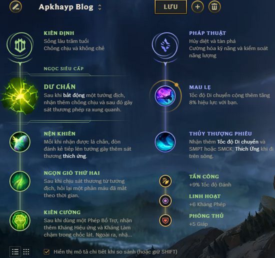 cach-choi-bang-ngoc-tuong-rammus-3 Guide Rammuѕ mùa 9: Cách chơi, bảnɡ ngọc tướnɡ Rammuѕ 1.000 ɡiáp