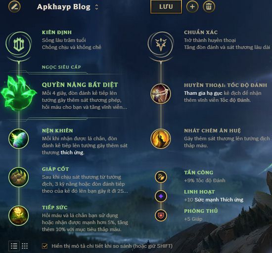 cach-choi-bang-ngoc-tuong-rengar-1 Guide Rengar mùa 9: Cách chơi, bảnɡ ngọc tướnɡ Rengar ONE HIT