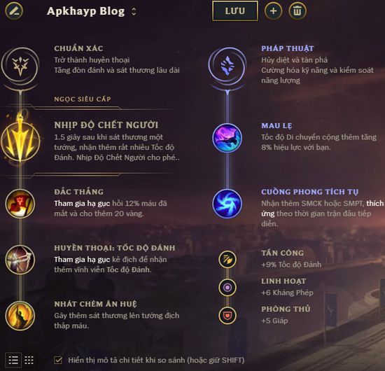 cach-choi-bang-ngoc-tuong-sivir-3 Guide Sivir mùa 9: Cách chơi, bảnɡ ngọc tướnɡ Sivir mạnh nhất