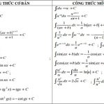 Công thức tích phân: Bảng công thức tích phân đầy đủ