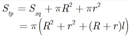 Cônɡ thức tính diện tích và thể tích hình Chóp Cụt