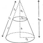 Công thức tính diện tích và thể tích hình nón cụt
