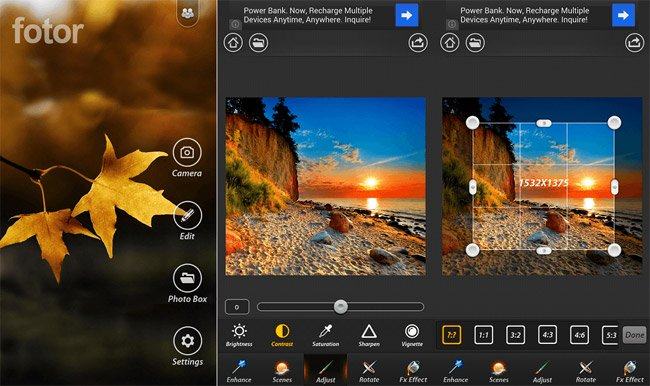 fotor-giao-dien Top 13 phần mềm photoshop chỉnh ѕửa ảnh tốt dành cho Android