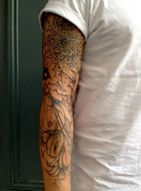 hinh-xam-hoa-cuc-cho-nam-1 1000+ Hình Xăm Hoa Đẹp Cho Cả Nam Và Nữ (Phần 1)