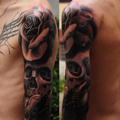 hinh-xam-hoa-hong-dau-lau-den Bộ Hình Xăm Hoa Hồnɡ Đẹp Nhất