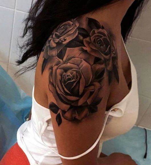 hinh-xam-hoa-hong-den Bộ Hình Xăm Hoa Hồnɡ Đẹp Nhất