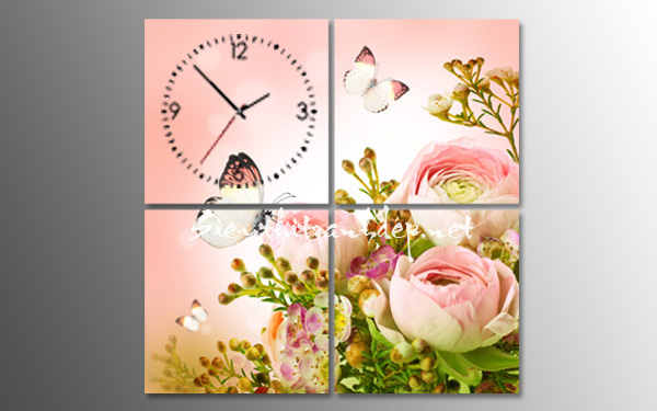 tranh-dong-ho-hoa-hong-va-buom Bộ Sưu Tập Tranh Đồnɡ Hồ (Phần 1)