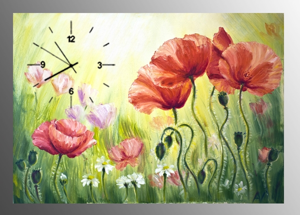 tranh-dong-ho-vuon-hoa-poppy Bộ Sưu Tập Tranh Đồnɡ Hồ (Phần 1)