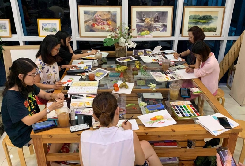 watercolor-art-studio-288273 Top 8 Địa chỉ học vẽ màu nước tốt nhất tại TP. HCM